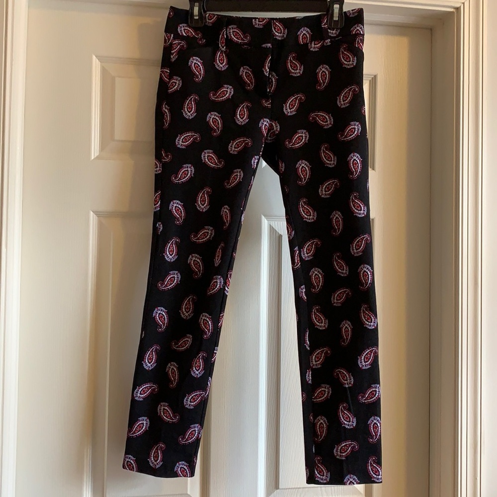 Paisley print dress pants size 2